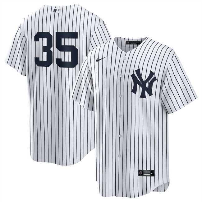 Mens New York Yankees #35 Cody Bellinger White 2024 Cool Base Stitched Jersey Dzhi